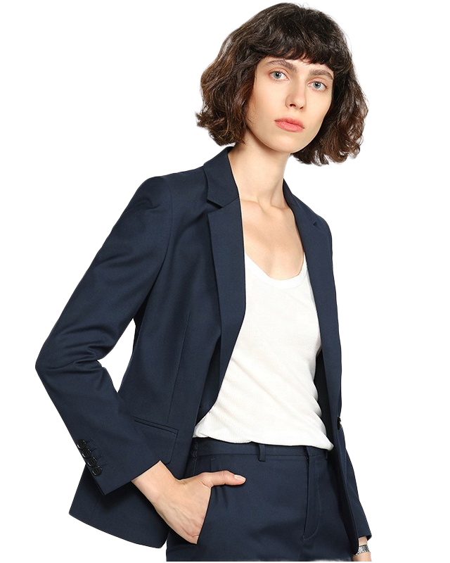 Custom High-End Elegant Small Dress Style for Early Spring Business Women's XL Single-Breasted Jacket with Single-Button Closure