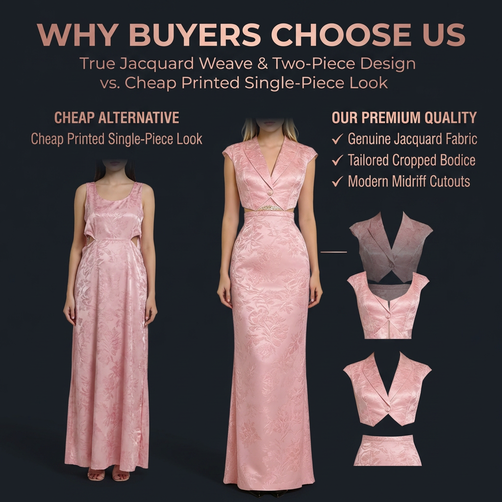 Premium Heavy Craft Beaded Evening Gown Size Chart 1