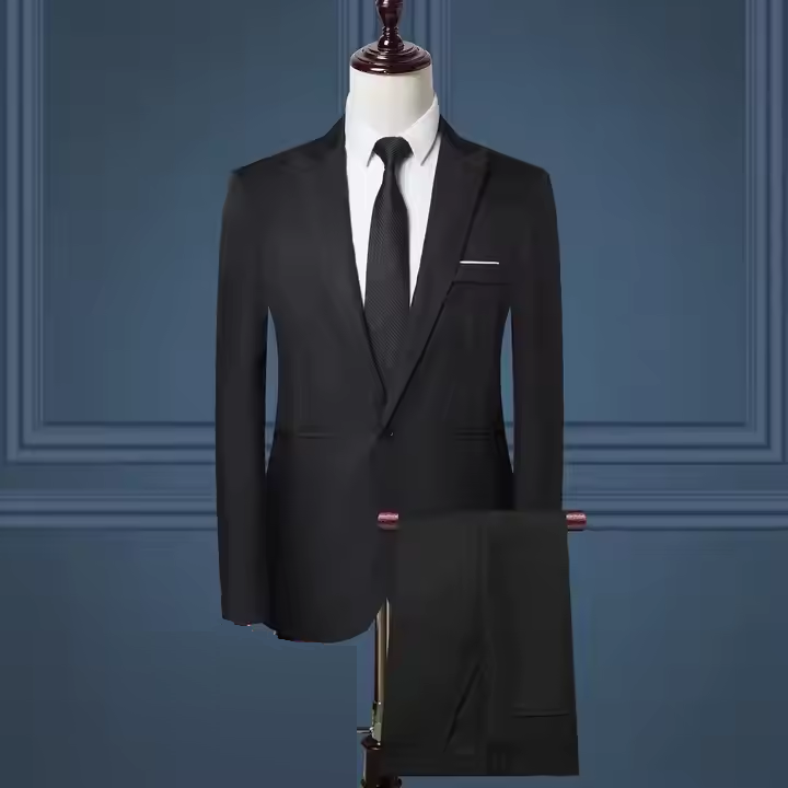 I-0499 Wholesale Men's Business Casual Suit Solid Color Formal Men's Business Suit Suitable for Business Meetings