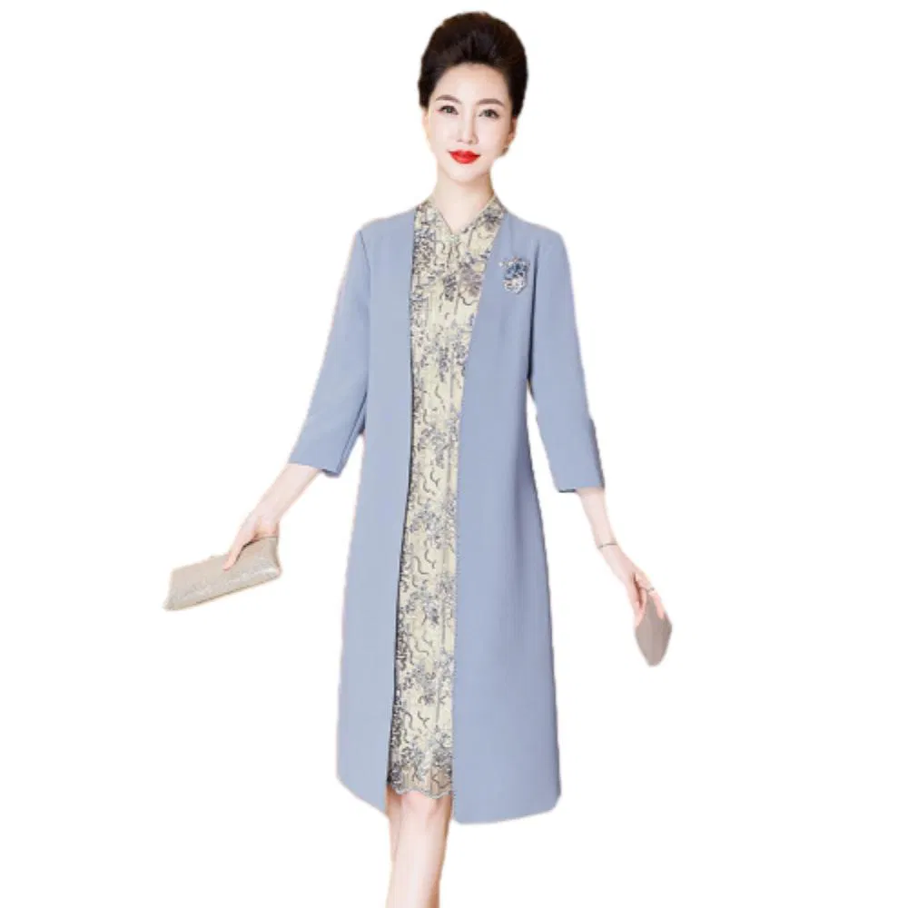 Sophisticated Tailored Mother’ S Wedding Attire 2025 MIDI Formal Banquet Dress