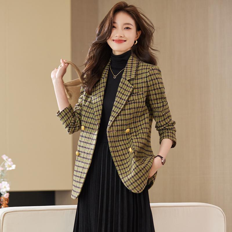 Professional Fashion Autumn and Winter Business Professional Dress Office Party Temperament Retro Small Suit