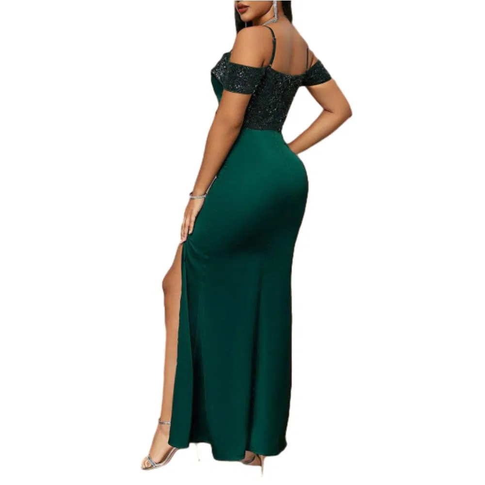 Breathable Comfortable Bridesmaid Dress Evening Banquet Gown Flowy Silhouette