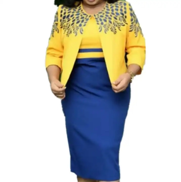 Ladies Women Formal Wear Skirt and Suit Two Piece Suit for Ladies Plus Size Office Dresses