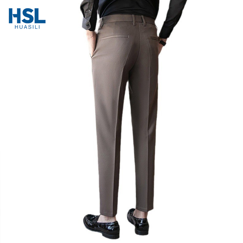 Fashionable Business Suit Pants Black Custom Logo Formal Style Waterproof Social Casual Style Men's Suit Pants