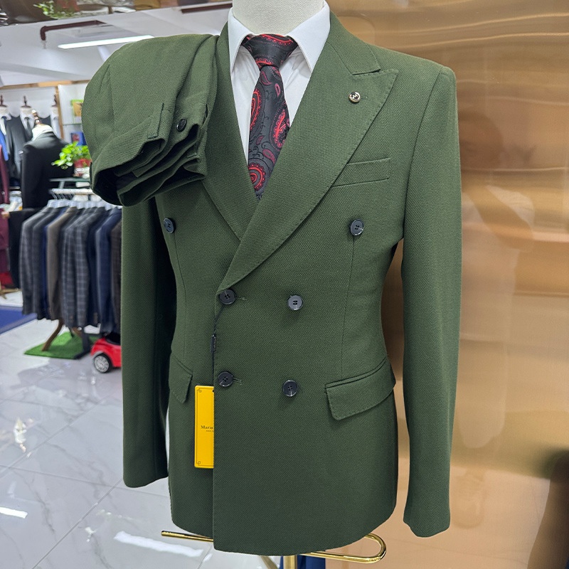 Men's Formal Suit Set Wedding Casual Men's Suit 2-piece Set Top and Pants Office Commuting Factory Wholesale Customization