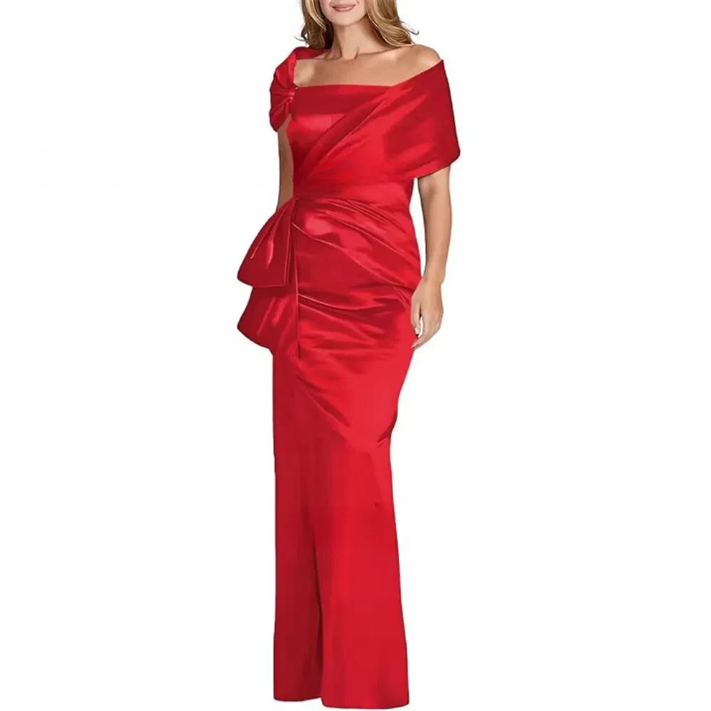 Sophisticated Flowy Fashion Gown Floor Length Wedding Guest Reception Luxury Wear