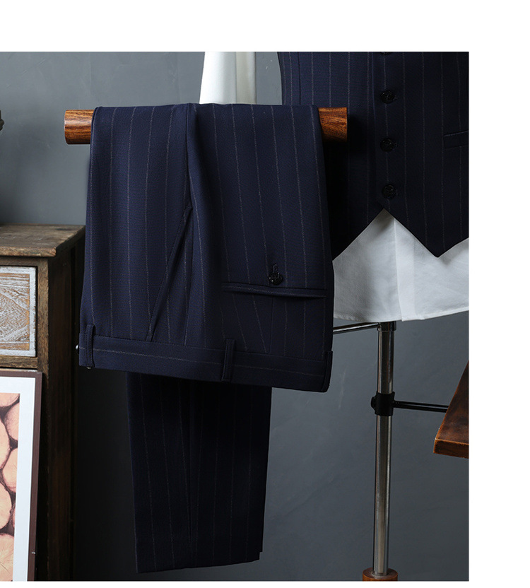 Detail Shot Pinstripe Suit for Business