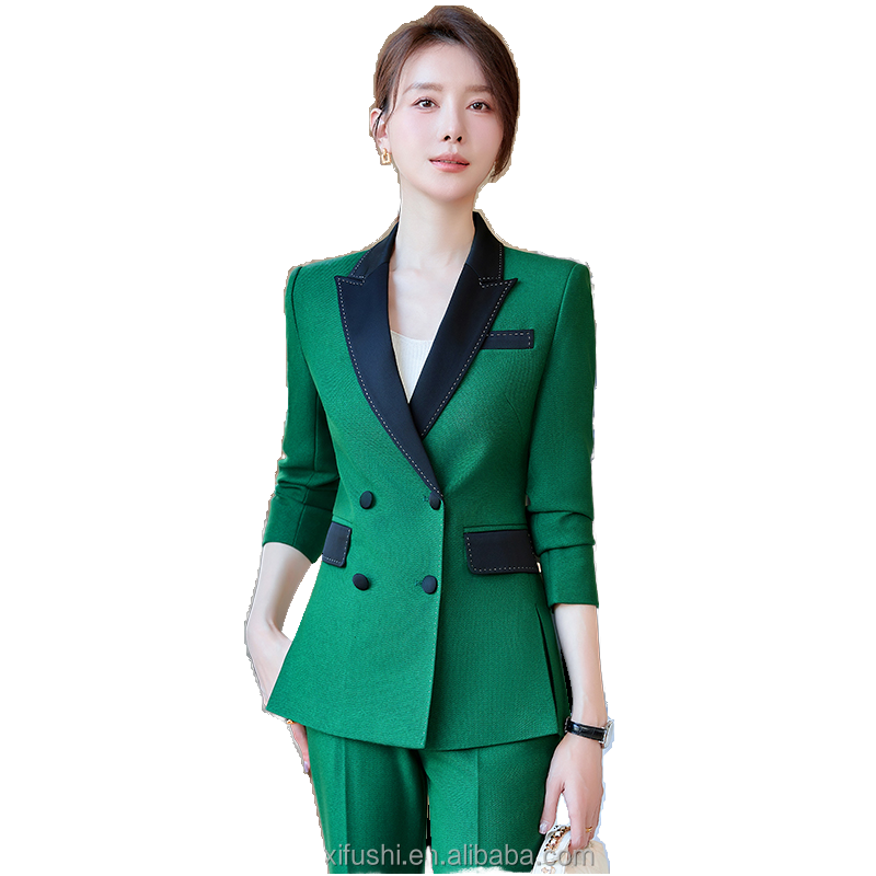 Women's Professional Formal Office Wear Suit Set Long Sleeved Two-Piece for Interviews Sales Work Available S-4XL Ladies' Formal