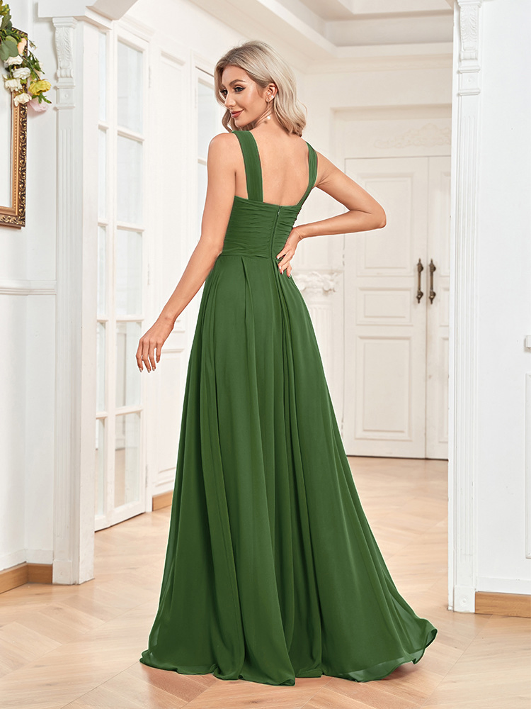 2023 New European Style Chiffon Bridesmaid Dress Elegant Evening Party Gown for Women