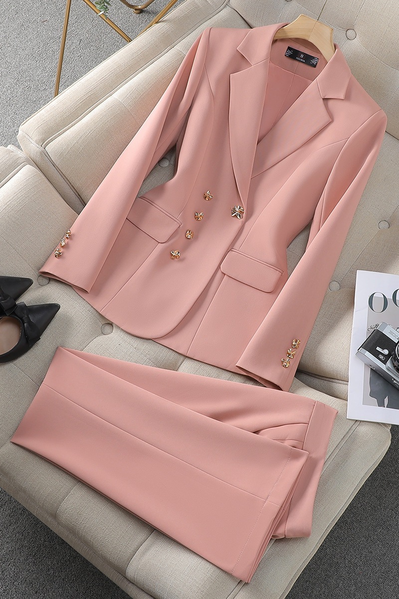 High Quality Elegant Commute Women's Suit Two-Piece Set (Top &amp; Pants) Premium Formal Business Set