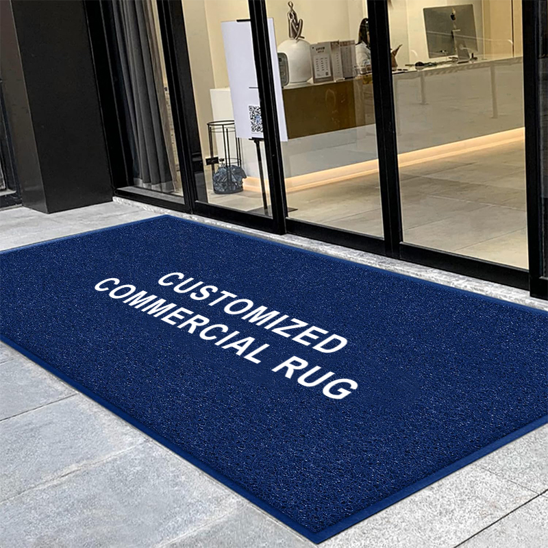 Factory Sale High Density Washable Printed Business Brand Door Mat Coffee Shop Restaurant Durable Entrance Carpet