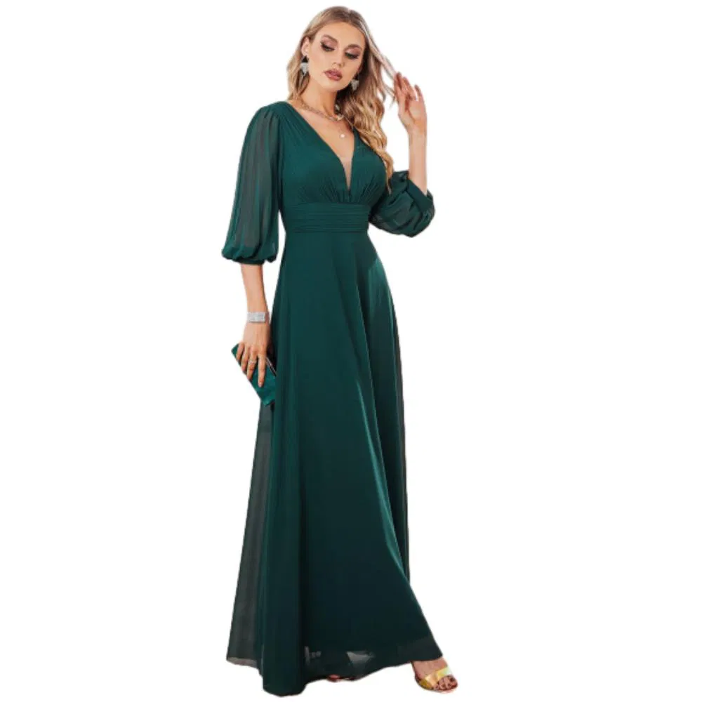 Elegant Loose Fit Bridesmaid Dress Formal Party Gown Flowy Wedding Guest Dress