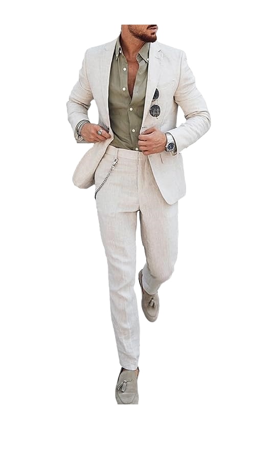 Custom Men 2-Piece Suit Summer Business Blazer Pants Set Lightweight Wedding Beach Formal Prom &amp; Vacation Suits men's suits 2026