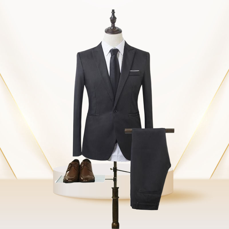 Quality Men's Business Suits Plus Size 2-Piece Formal Suit Set with Pant