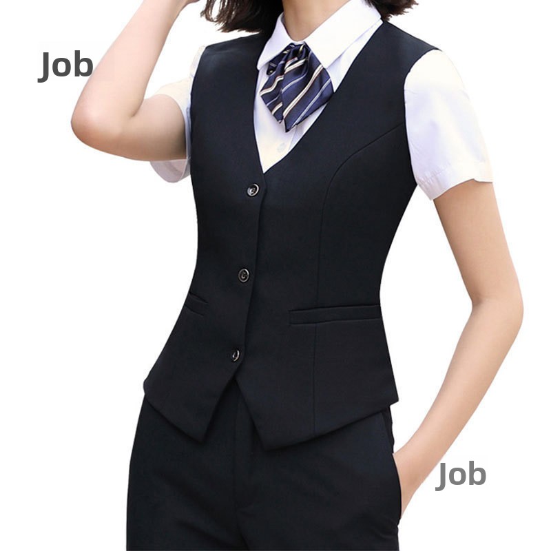 Custom Factory Direct Professional Women Business Vest Suit Set Slim Fit Waistcoat Pencil Skirt Trousers Shirt Office Lady