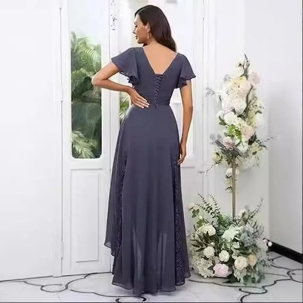 Designer Mother Wedding Dress Floor Length Reception Guest High-Quality Banquet Wear