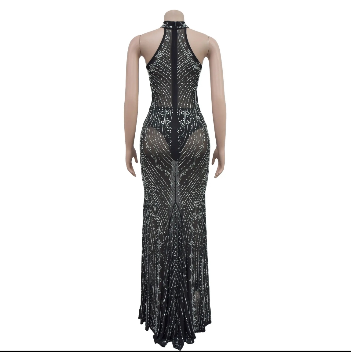 Birthday Luxury Evening Dress Women's Ball Sleeveless Camisole Top Rhinestone Formal Occasion Elegant Dress Party Dress