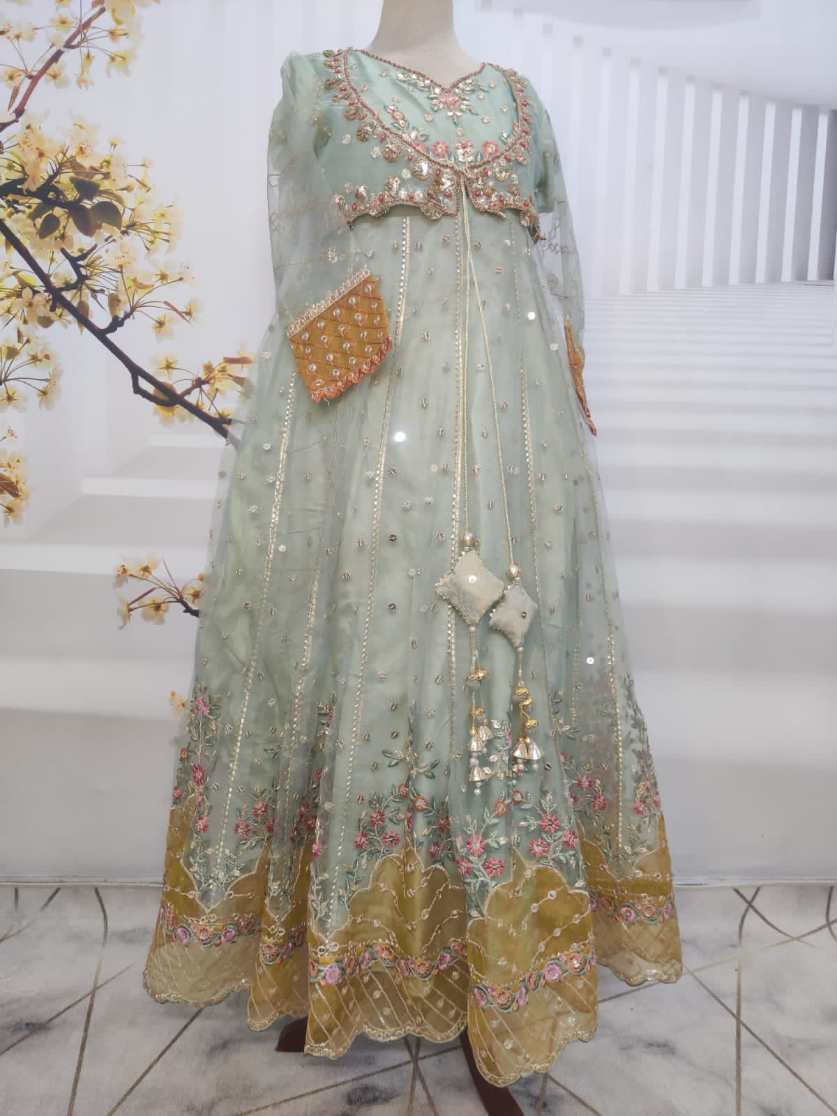 Luxury Pakistani Party Wear Dress for Women Embroidered Chiffon Formal Outfit Designer Indian Frocks for Party