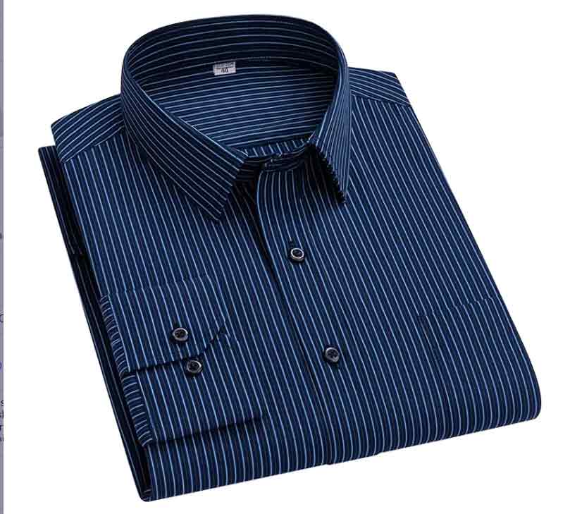 Men's Professional Anti-Wrinkle Korean-Style Dress Solid White Long Sleeve Slim-Fit Single Breasted Business Formal Breathable