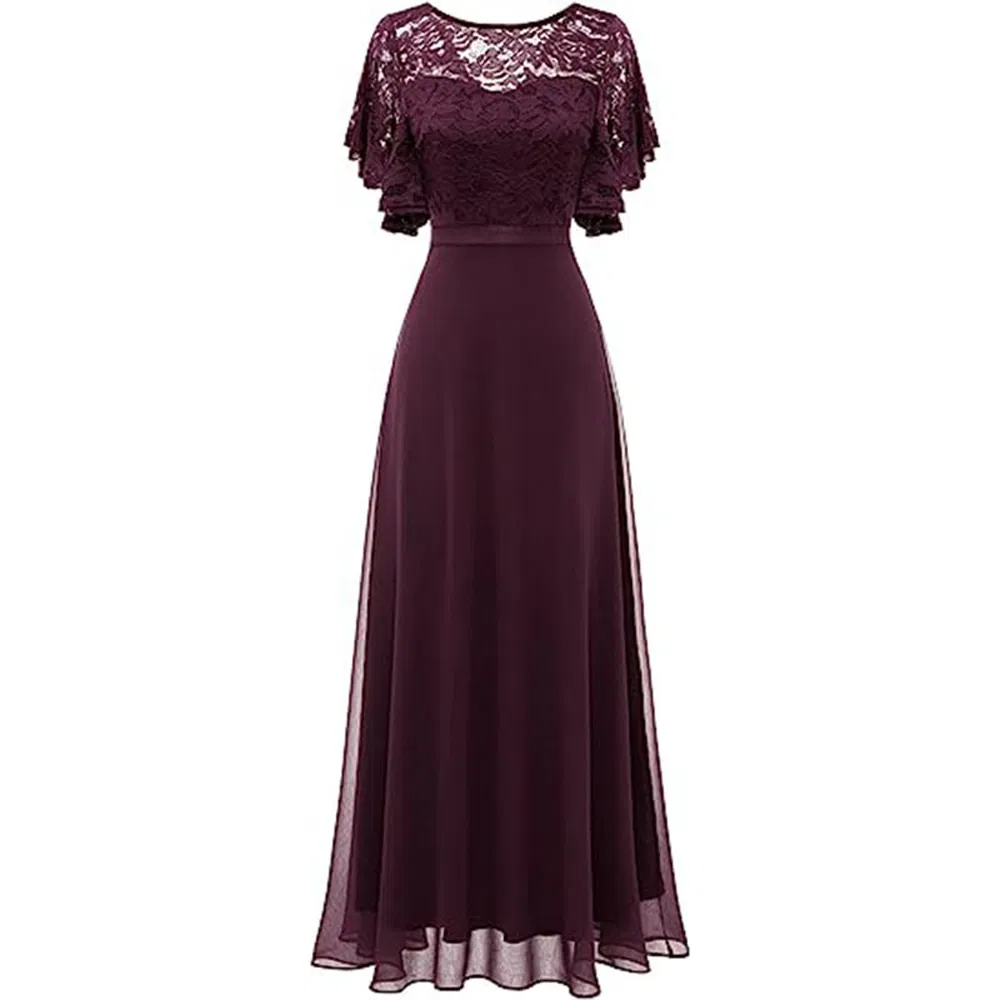 New Lace Maxi Dress Slimming Formal Gown Banquet Party Cocktail Dress