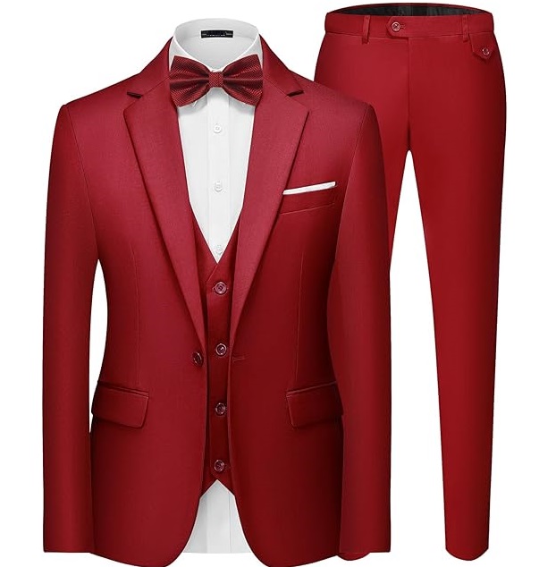 Breathable Classic Mens Suits Slim Fit 3 Piece Blazer and Pants Men Suit Tuxedo Set for Wedding &amp; Party Dress Luxury Men Suits