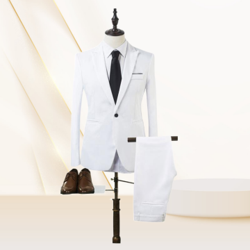 Quality Men's Business Suits Plus Size 2-Piece Formal Suit Set with Pant