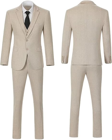 Breathable Classic Mens Suits Slim Fit 3 Piece Blazer and Pants Men Suit Tuxedo Set for Wedding & Party Dress Luxury Men Suits