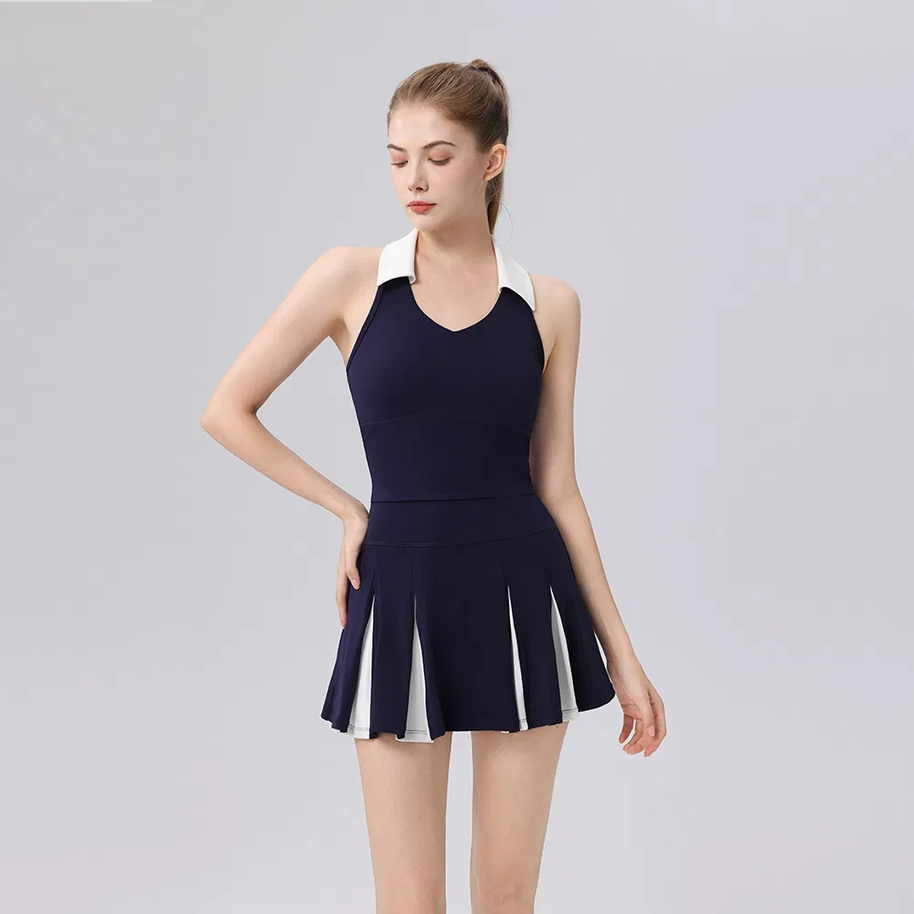 Women's Classic Tennis Polo with Contrast Collar and Breathable Pique Fabric Tennis Wear Men