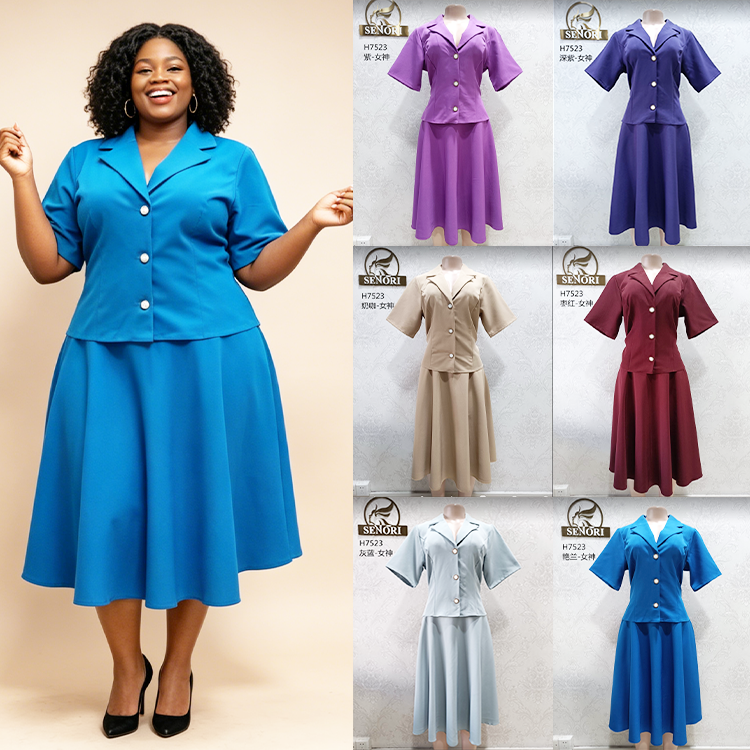 Korean Women's Formal 2-Piece Set A-Line Skirt Suit Office Outfit High Waist Long Skirt Outerwear Jacket Top Bottom Waterproof
