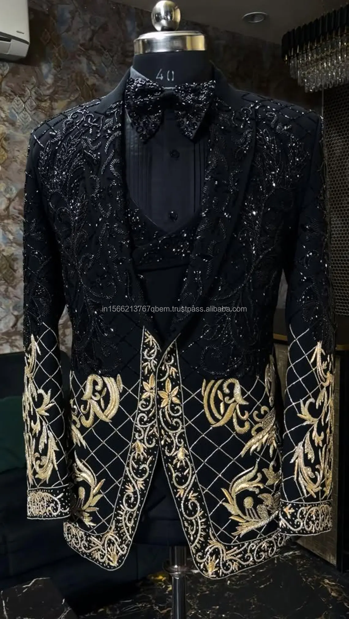 Men's Tuxedo Embroidery Detail