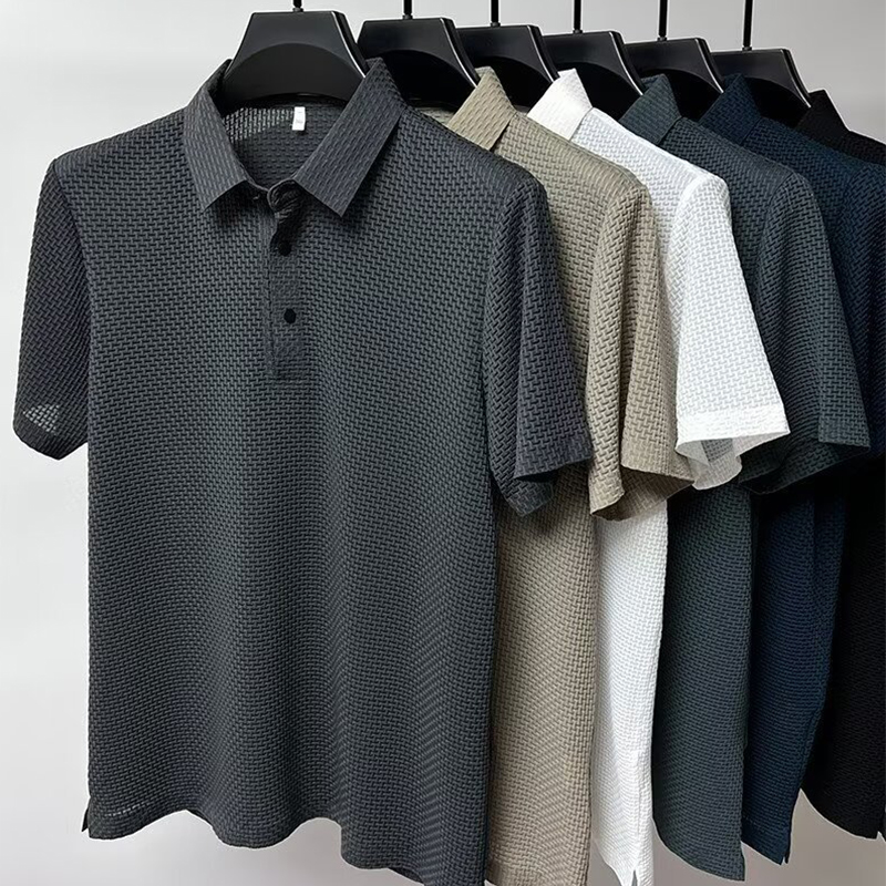 Clean Look Short Sleeve Polo Shirt Men's Casual Business Shirt Men's Luxury Shirt Men's High-quality Shirt Smart Office Wear