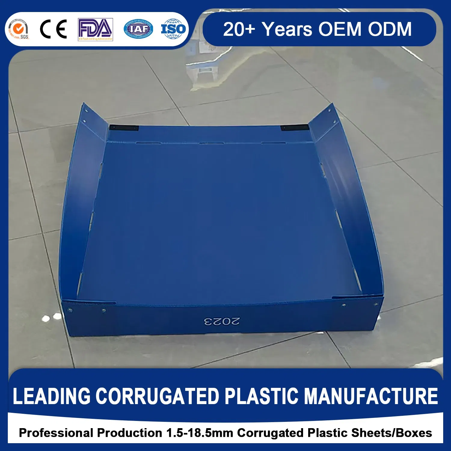 Rot Resistant Anti-Static 2/2.5/3/3.5/4/4.5/5mm White/Pink/Blue Pet Easy Print Floor Guard Sheets for Subplate Bottles Agriculture Packaging