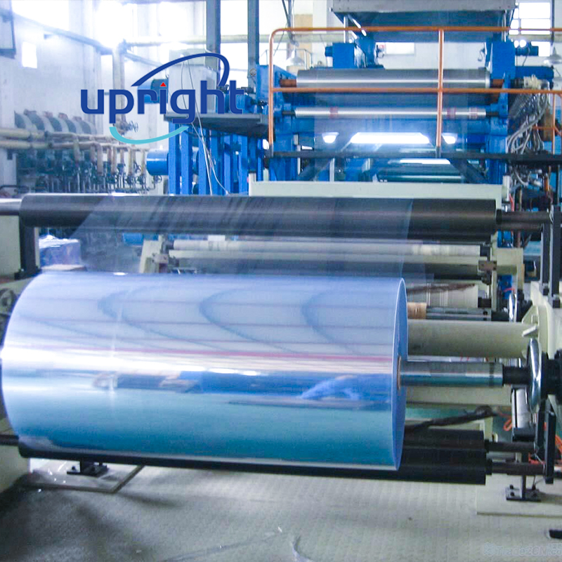 Upright Environmentally Wholesale 0.4mm PET Plastic Sheet Transparent Roll Film Packaging for Thermoforming