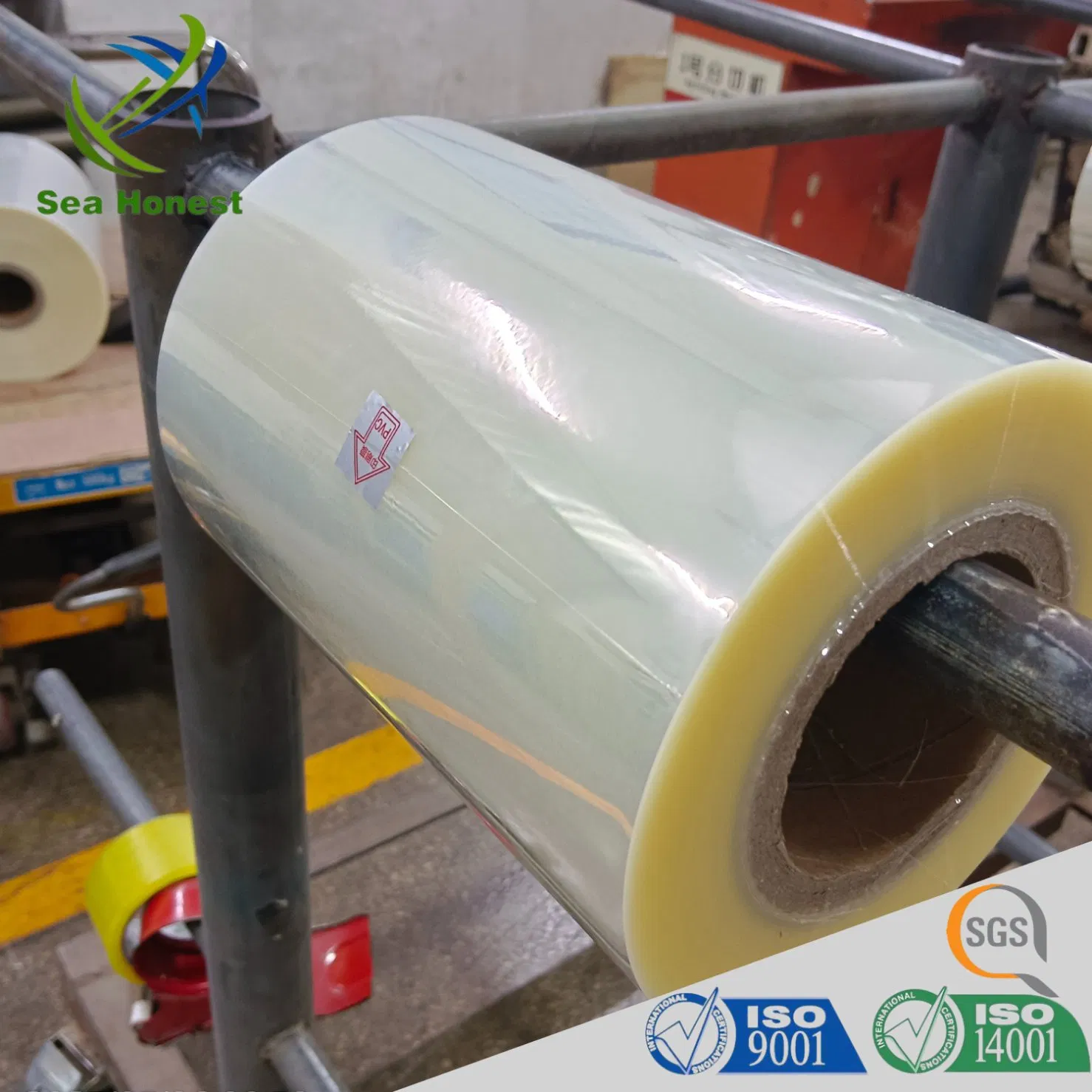 China Factory 45mic PVC PETG Heat Shrink Wrap Film Roll for Bottle Label Printing