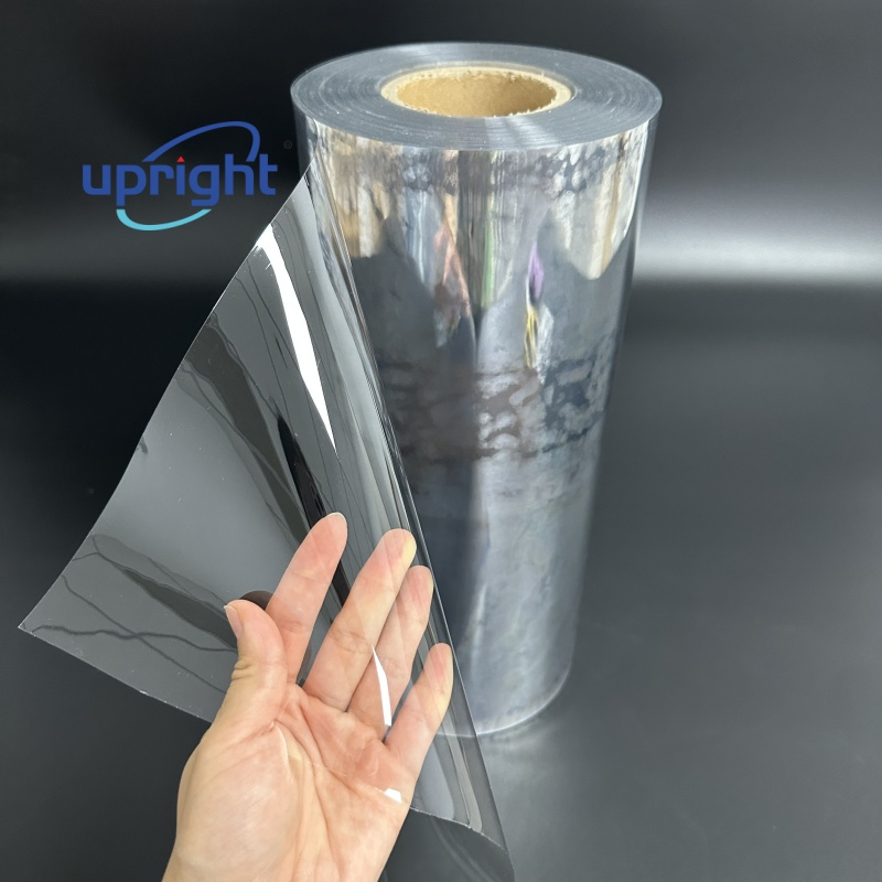 Upright Environmentally Wholesale 0.4mm PET Plastic Sheet Transparent Roll Film Packaging for Thermoforming