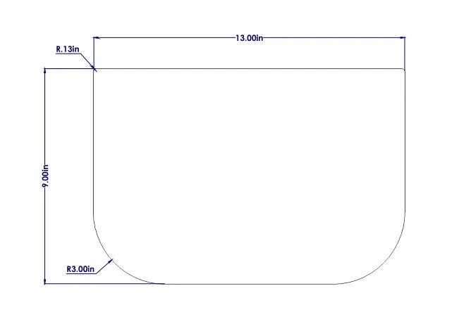 Face Visor Size Layout