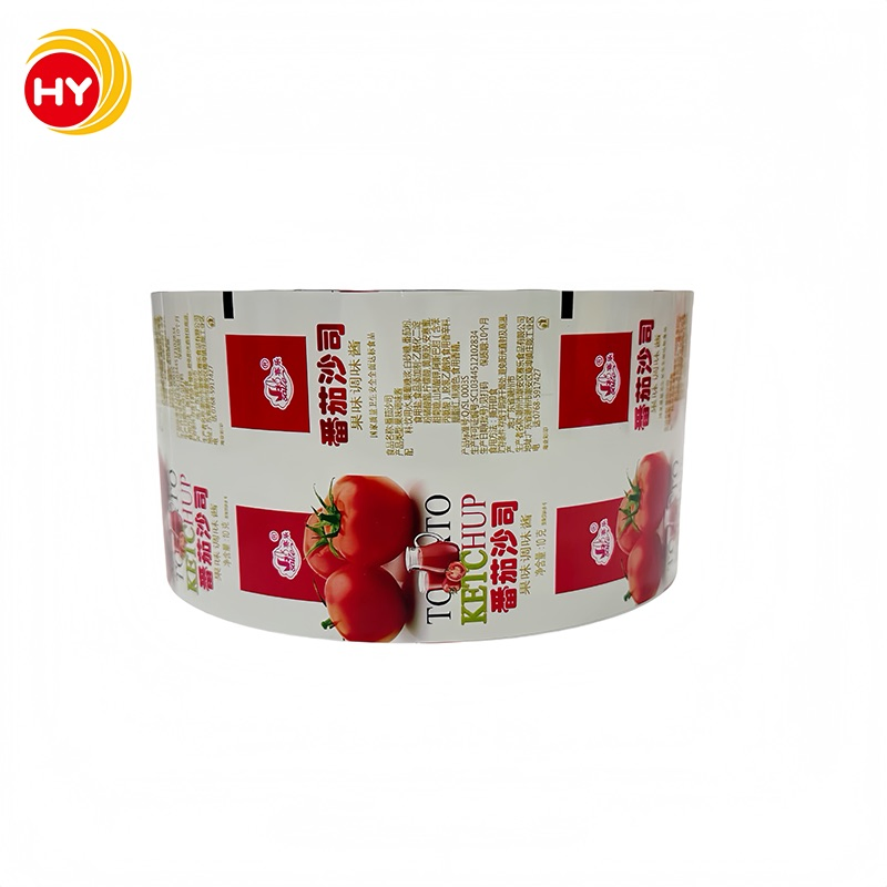Custom Pet Printing High Barrier Tomato Paste Stretch Food Packaging Roll Film