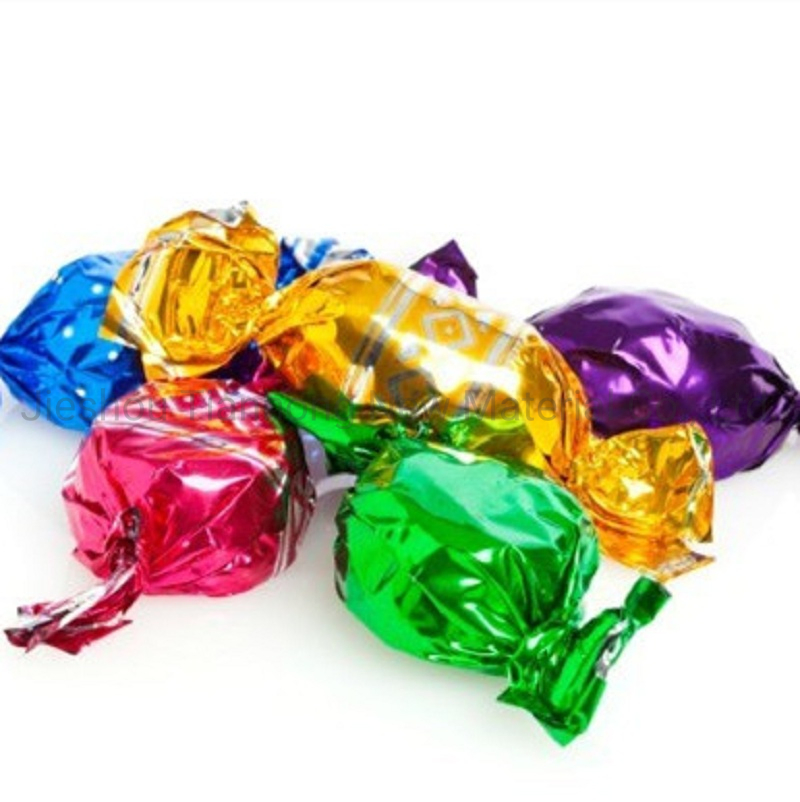 Plastic Film Roll PVC Lollipop Candy Wrapper Twist PVC Film Pet Film Packing Caramel Candy Bar Food Packaging Film Ketchup Sachet Plastic Film