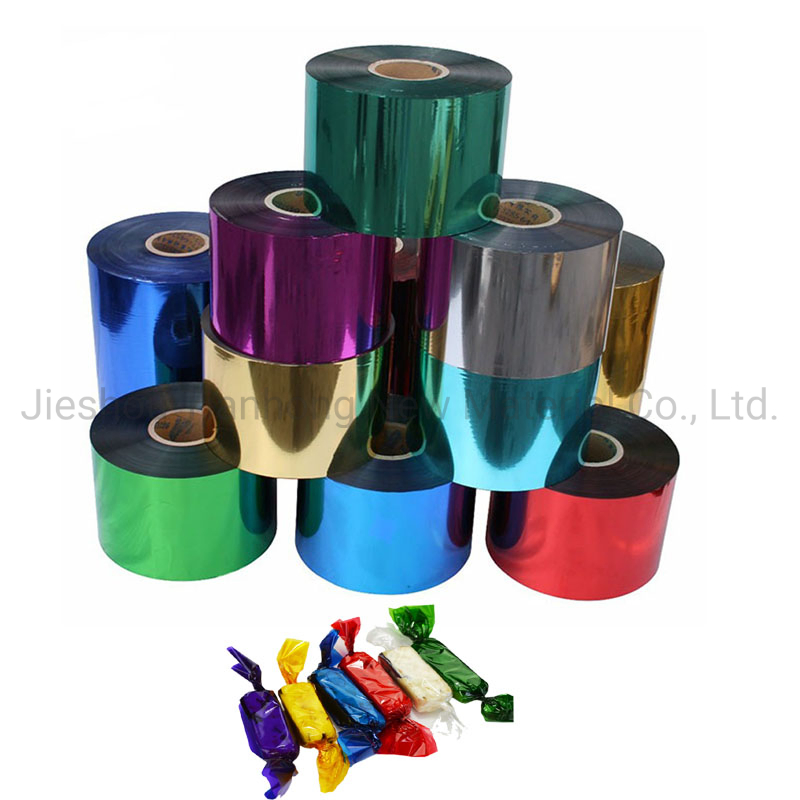 Plastic Packaging Film Food Packaging Materials Iridescent Pet Foil Film Rainbow Candy Packaging Film Pet/PVC Twist Film Food Wrapper Film