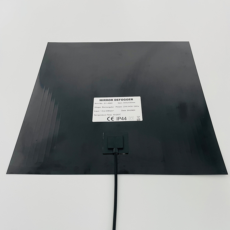 Hot Selling 220V Pet Film Anti Fog Mirror Defogger Pad Square Mirror Defogger / Anti-Fog Film IP44