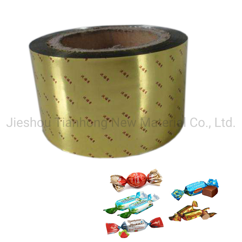 Plastic Packaging Film Polyester Film Food Packaging Material Metalized Twist Pet Film Plastic Candy Packaging Roll Film