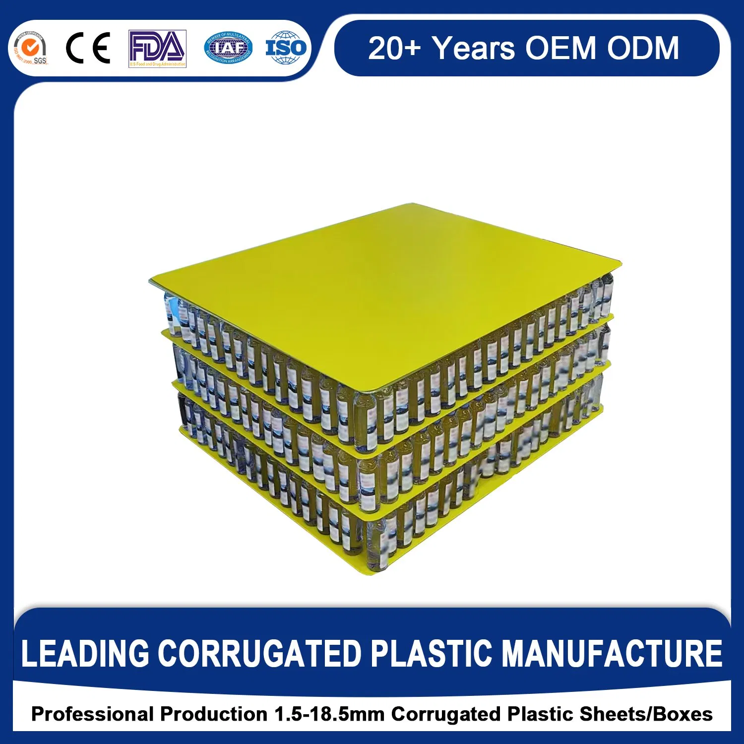 Rot Resistant Anti-Static 2/2.5/3/3.5/4/4.5/5mm White/Pink/Blue Pet Easy Print Floor Guard Sheets for Subplate Bottles Agriculture Packaging