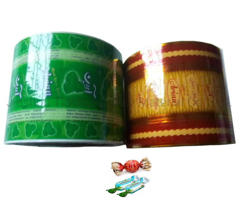 Plastic Packaging Film Polyester Film Aluminum Foil Film Packing Material Metallized PVC/Pet Twist Film for Candy Wrapping