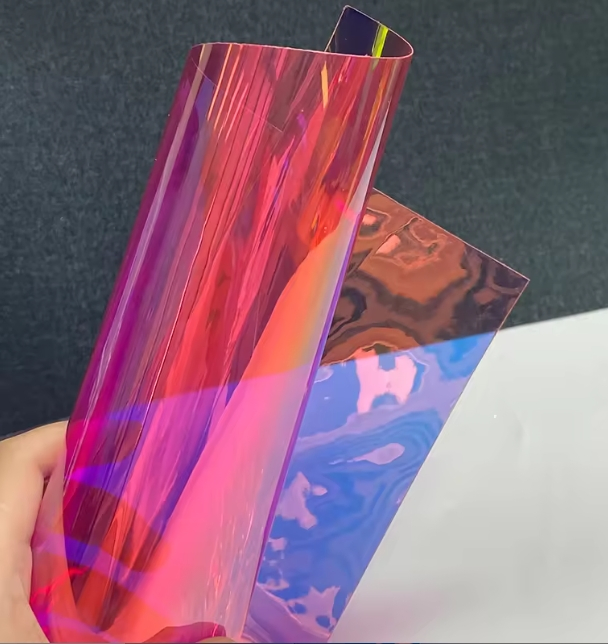 Rainbow Iridescent Film for Lamination, Candy Wrapping and Sequin/Glitter Making Twist Film Transparent Soft Moisture Proof