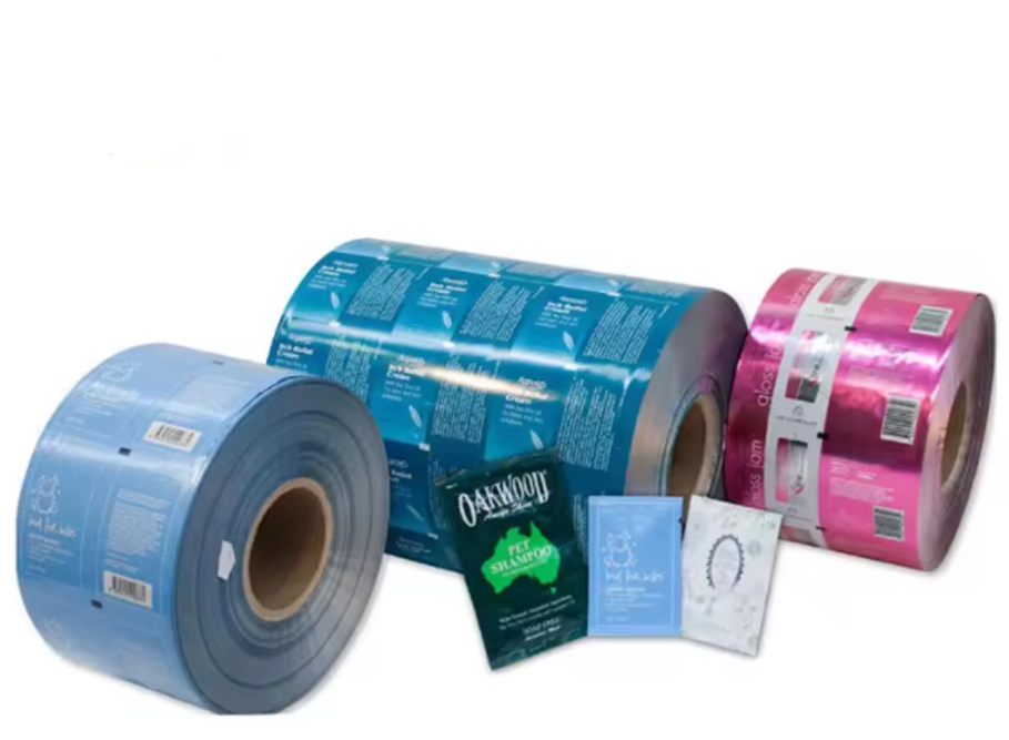 Custom Pet/Al/PE Laminated Printed Packaging Film Roll for Shampoo Cosmetic Sachet Plastic Packing Film High Barrier Extrusion Film