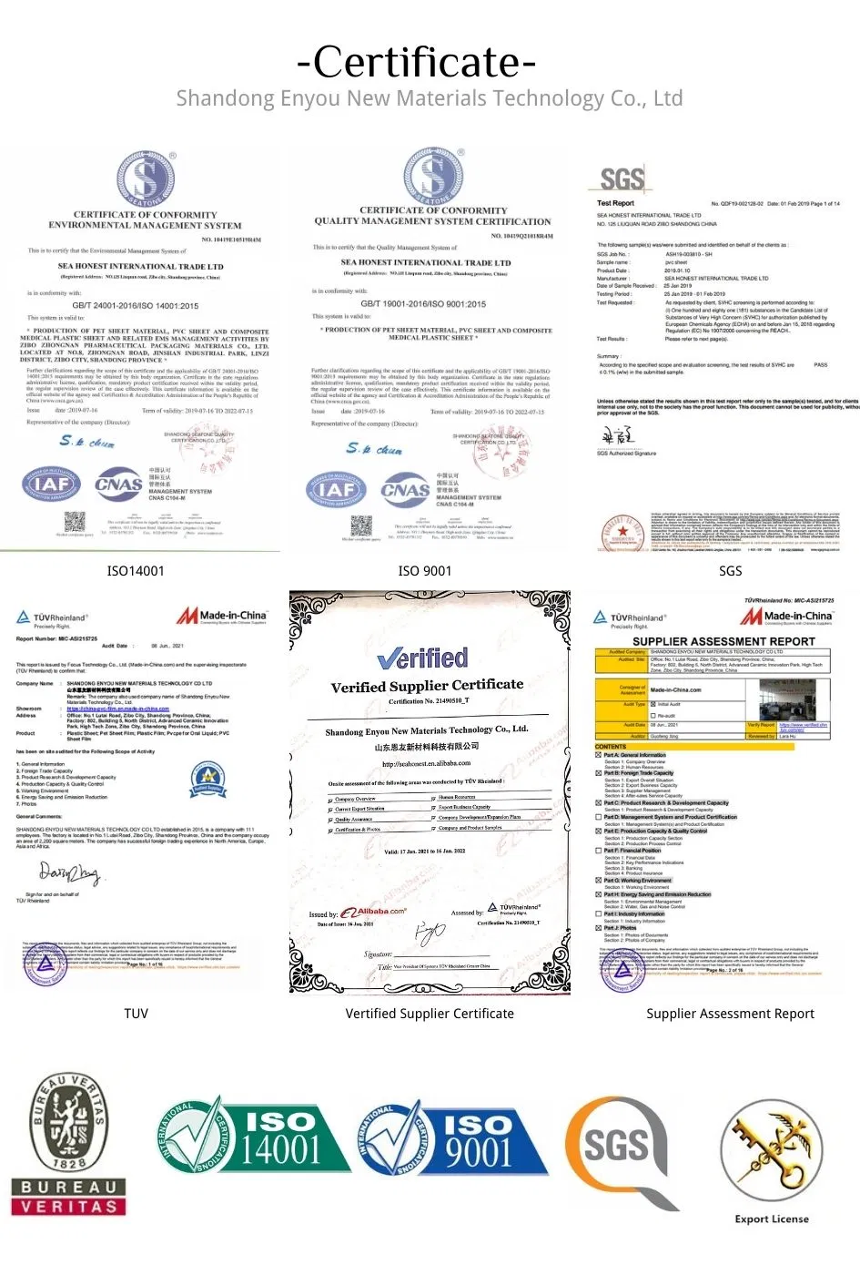 ISO Certification Documents