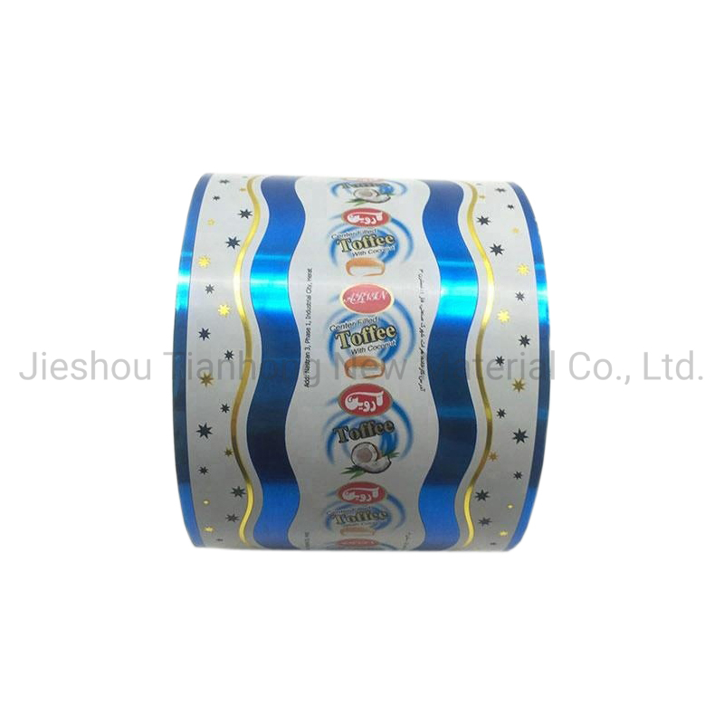 Plastic Packaging Film Food Packaging Film Aluminum Metallized PVC Film Pet Twist Film for Candy Packing Metalic Toffee Packaging Film