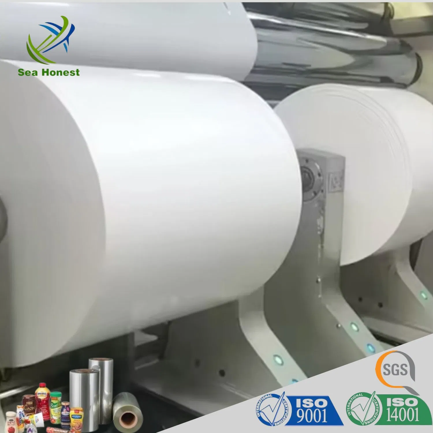 Hot Selling White 45mic PETG Cpet Heat Shrink Film Rolls for Beverage Bottle Label Printing