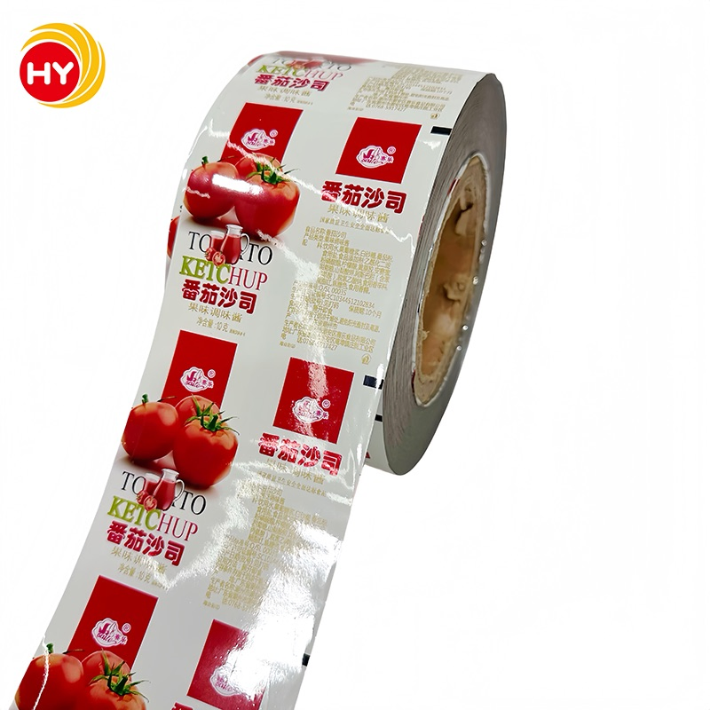Custom Pet Printing High Barrier Tomato Paste Stretch Food Packaging Roll Film