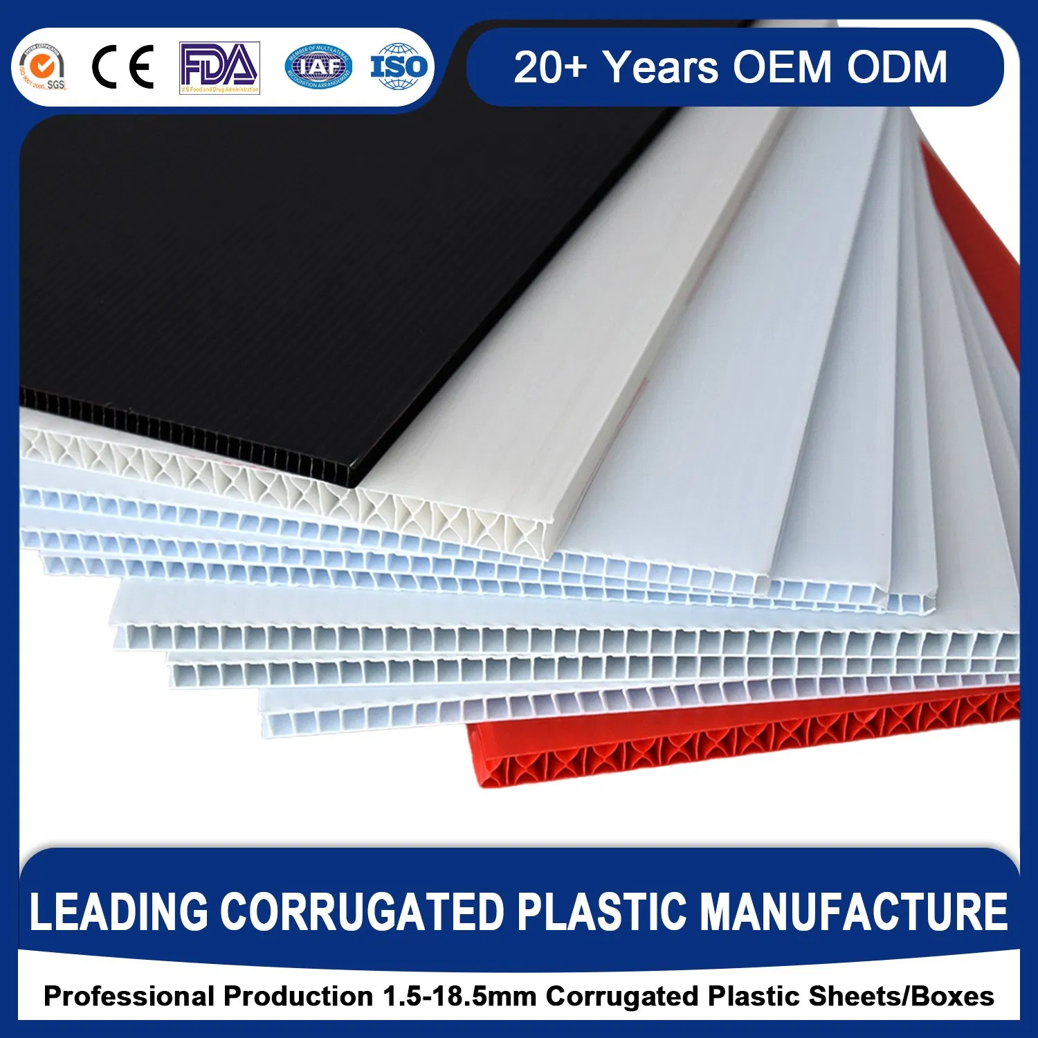 Rich-Colors Black/White/Red Easy Finishing Rot Resistant Shock-Proof 2-20mm Semi-Transparent Pet Anti-Static Cardboard Sheets for Layer Pads Partition